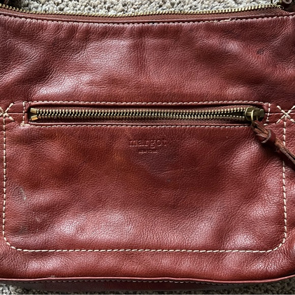 Margot New York Brown Genuine Leather crossbody Purse Boho‎ - Picture 2 of 7